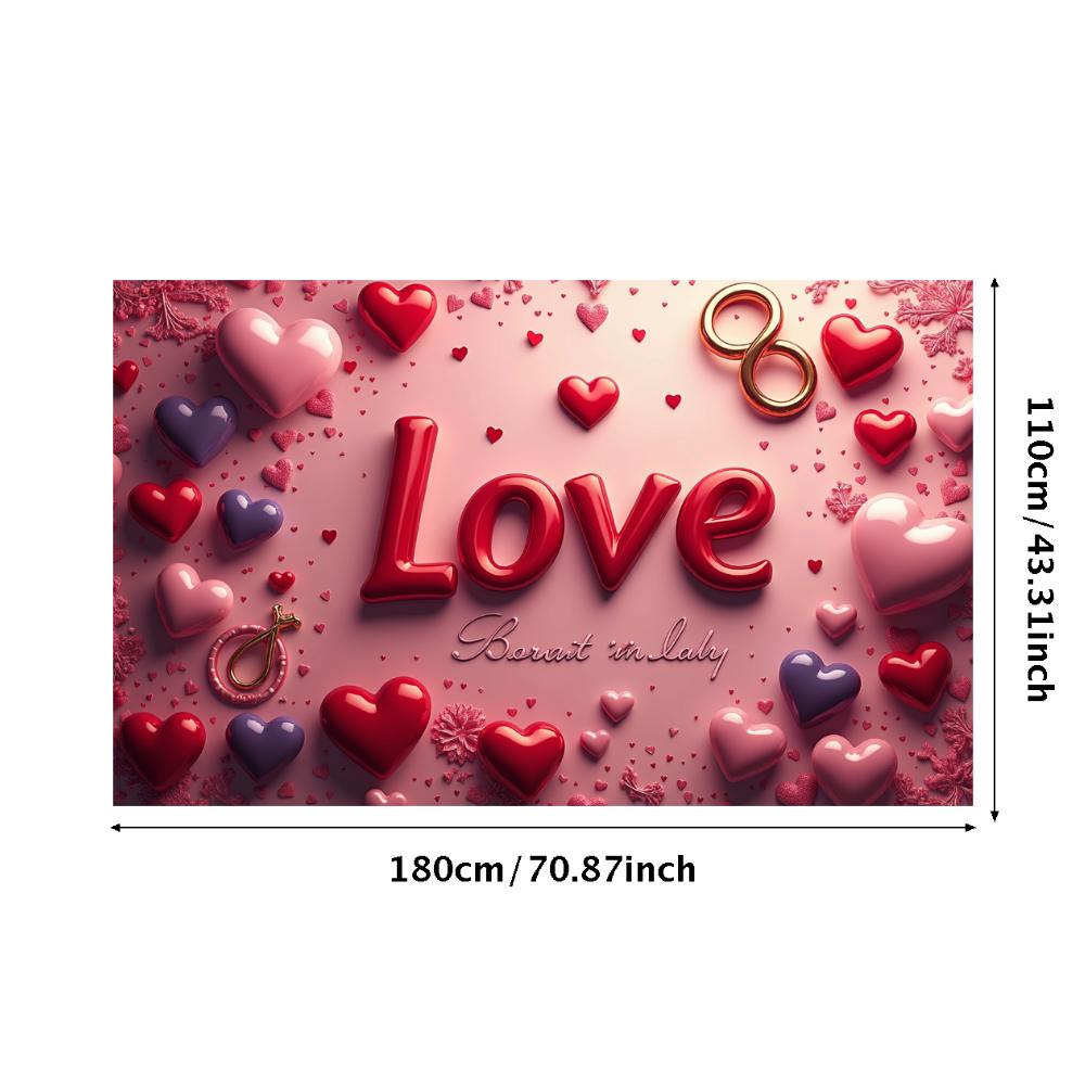 Pink Banner Prop Cherry For Festive Valentine's Indoor