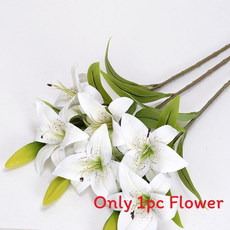 Single Realistic Long Branch Lily Flower For Wedding And Decoration Home