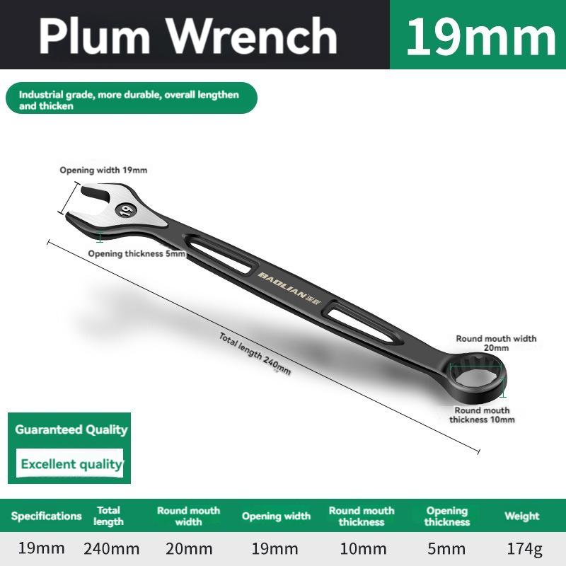 Durable Ratchet Wrench 8-32mm Plum Blossoms Open Combination Wrench Two-Way Double Fast Ratchet Wrench Auto Repair Tools