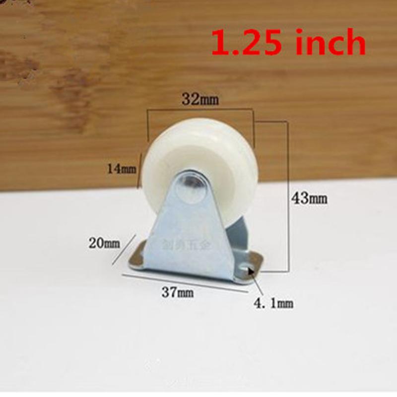 Nya 8 st 1 tum/1,5 tum/2 tum Platt Bil Fast Hjul Tyst Riktbart Hjul Metall Kiselgel Material DIY Modell Delar