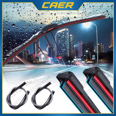 CAER Universal Car Windshield Wiper Blades Double Layer Soft Rubber Automotive Replacement Wiper Easy To Install 16/18/22/24/26"