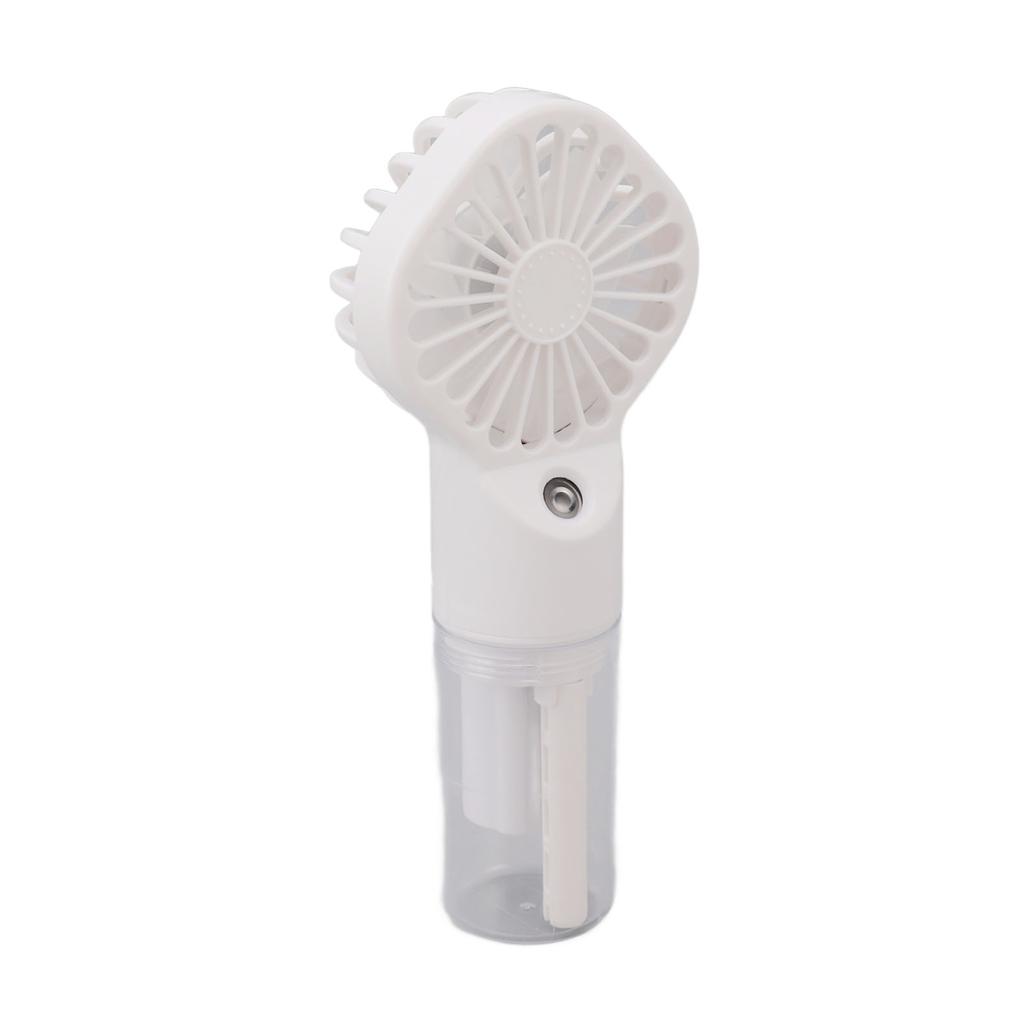 Portable Handheld Misting Fan USB Rechargeable Water Spray Mist Fan with 4 Gear Speed White