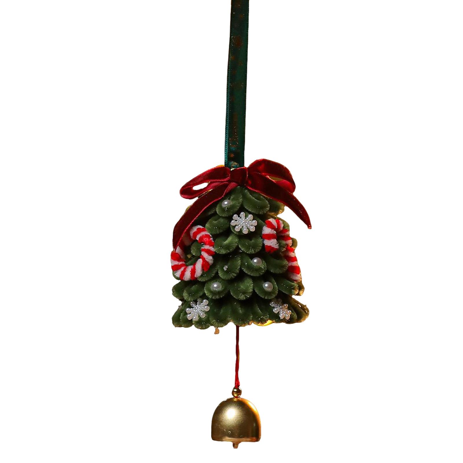 

Pipe Cleaner Christmas Tree Bell Creative Ornament One Size зелёный