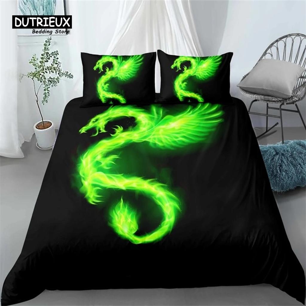 Flaming Phoenix Bed Cover Full Queen Size Phoenix Nirvana Fired Volcano Bed Ensemble Premium Microfiber Comforter Cover For Teen Adult Decor