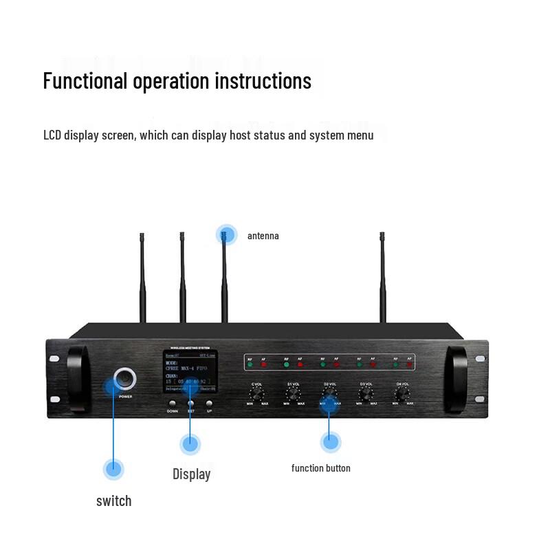 Runpu RP-WX8800P Wireless Conference System Audio Host (CN Version)