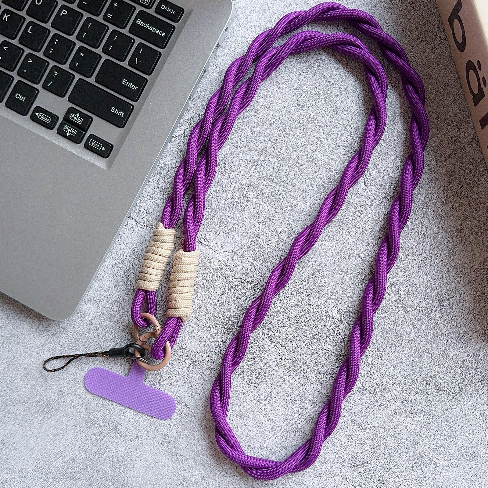 

Solid Color Durable Mobile Phone lanyard Gold Fashion Diagonal Long Rope Shoulder Strap Safety Anti-Loss Lanyard Polyester / Nylon