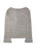 SETSETSET Moon Heart Ruffle Knit Top Beige