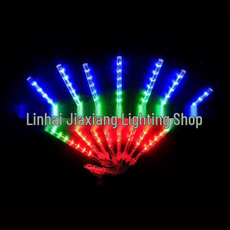 Solar LED Meteor Shower Lights for Outdoor Christmas and Festival Decorations, Hanging Tree String Lights
