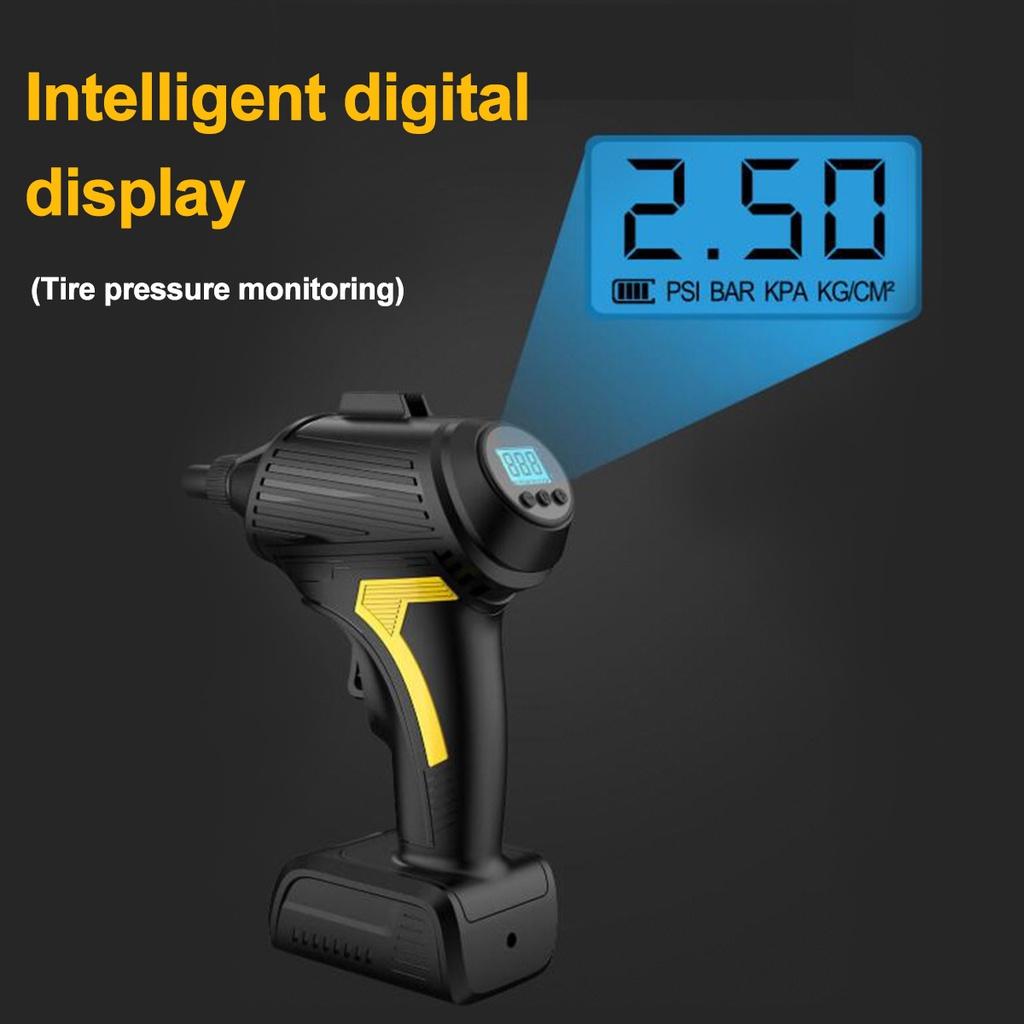35L/min Tire Inflator Cordless Air Compressor 2000mAh 150PSI Hand Held Air Pump Rechargeable 120W Electric Power 12V