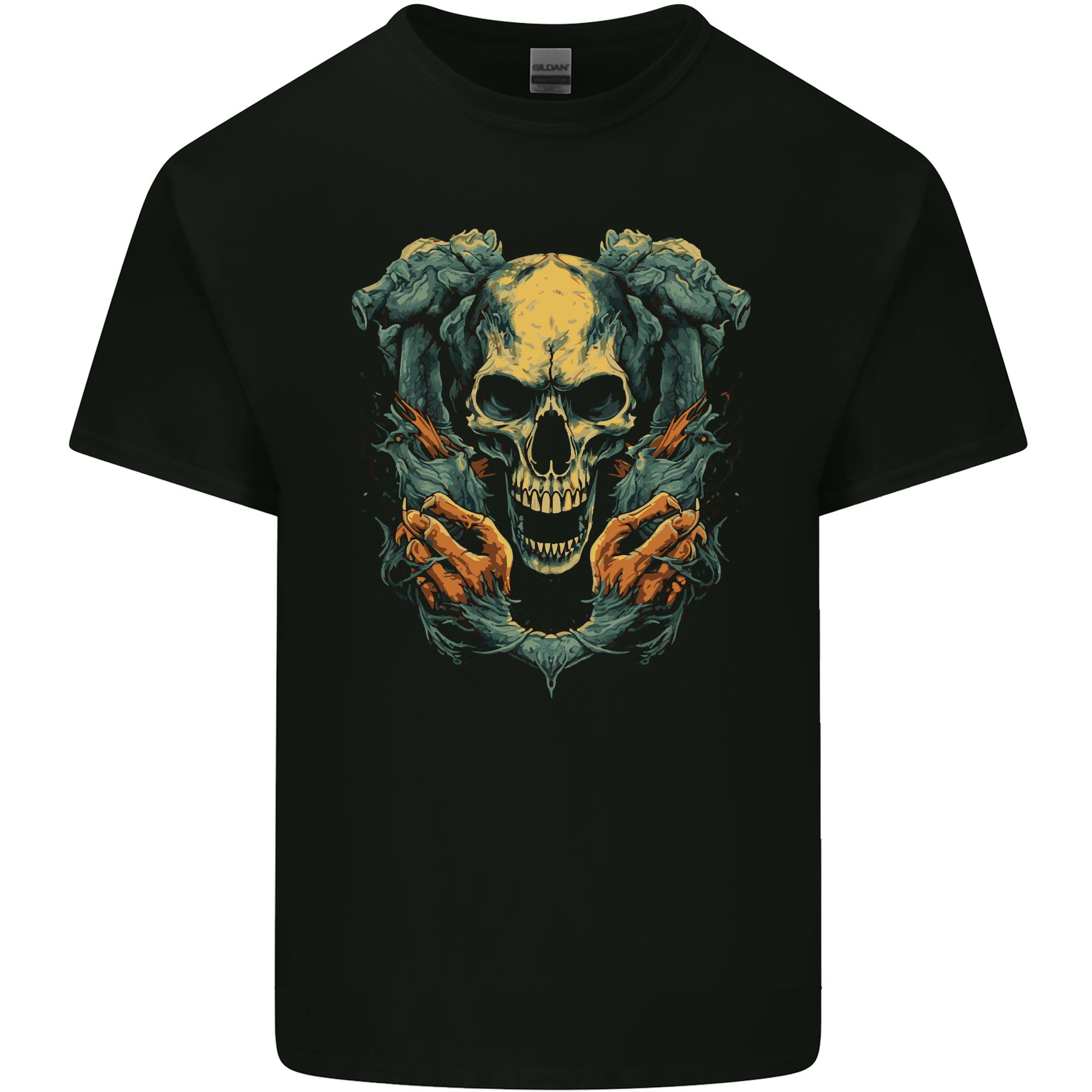 Wretched Skull Evil Demonic Halloween Demon Unisexs Light Cotton TShirt S