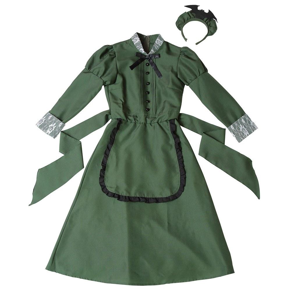 Clearstone COSCHU Cosplay Halloween Western Mansion Maid Kids Junior 150cm Girl Green