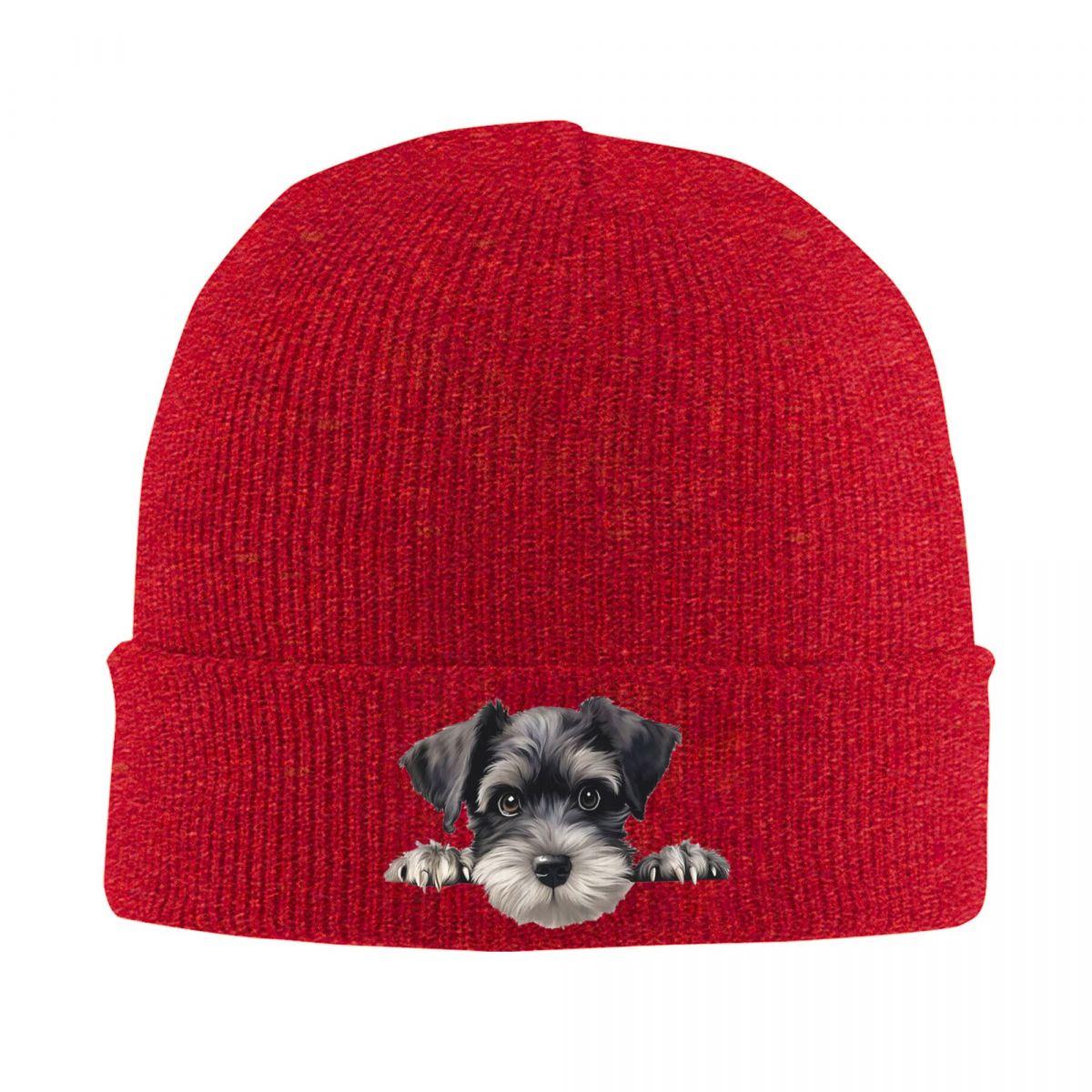 

Scottish Terrier Dog Pattern Warm Knitted Cap Winter Knit Bonnet Hat Skullies Beanies Hip Hop Caps for Unisex One Size
