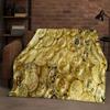 3D Rich BTC Bitcoin Circuit Board Art Cartoon Flannel Blanket,Ultra Soft Warm Plush Throw for Home Bedroom Bed Sofa Cover Kids