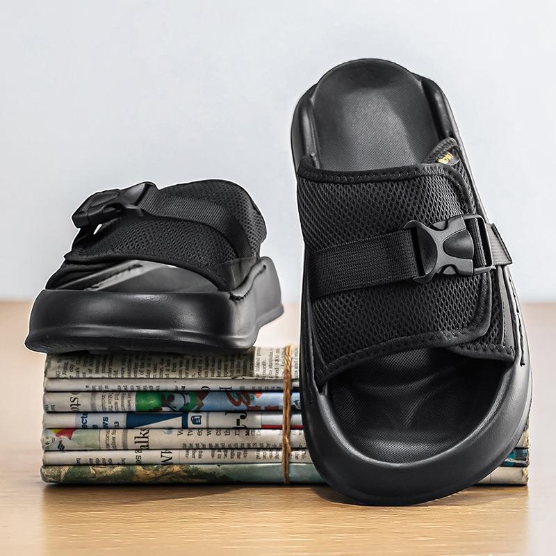 Summer new men's Baidu sandals classic color scheme men's shoes teenagers daily leisure home men's slippers