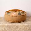 Safari Shield Embroidered Floor Pouf - Multicolor Cotton Pouffe with Polyester Filling, 60 x 20 cm
