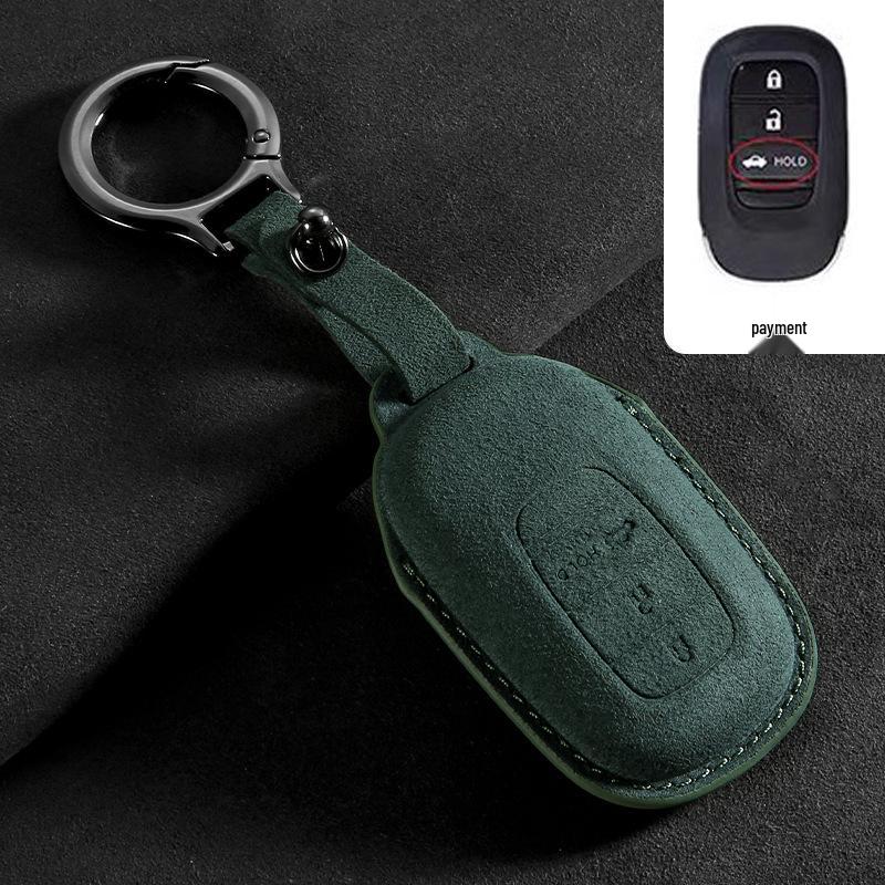 Compatible Car Key Case for Honda CRV, Accord 10th Gen, Civic, XRV, Guandao, Lingpai, Haoying, Binzhi - Cowhide Leather Bag