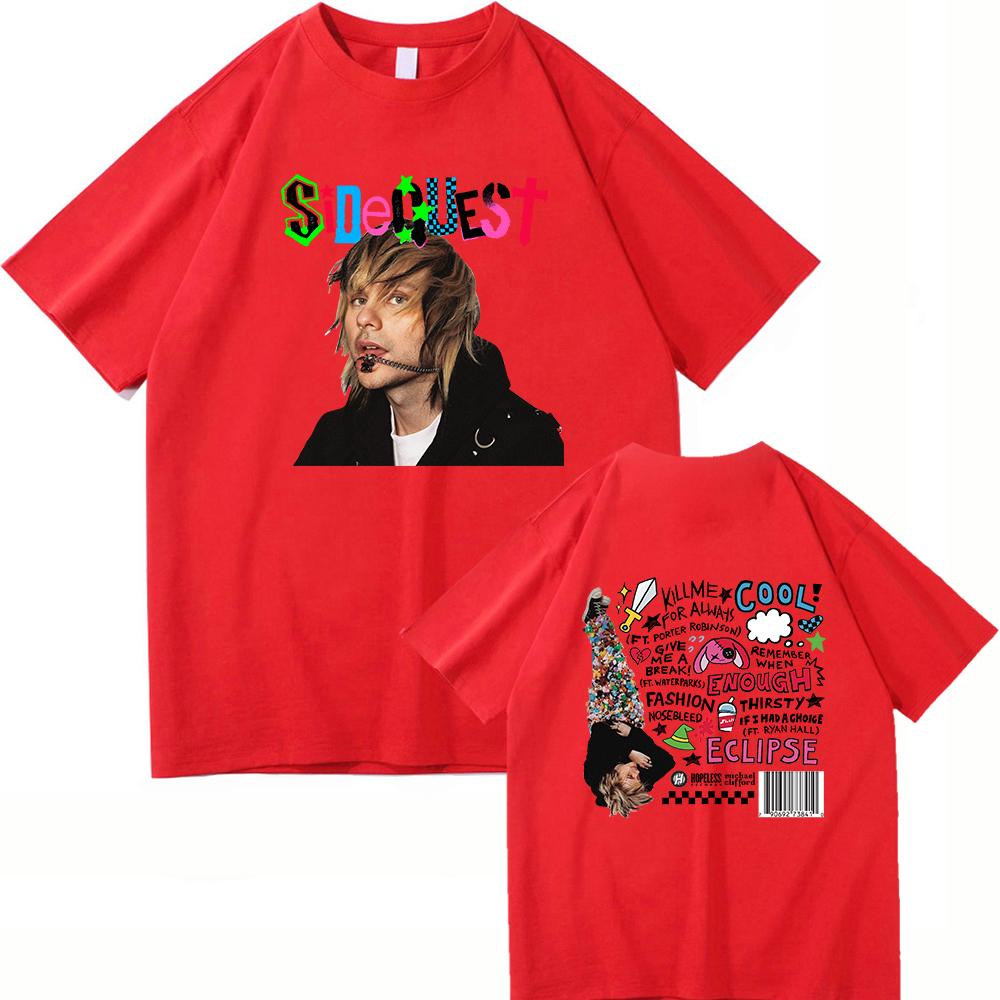 2026 FrühlingSommer Michael Clifford SIDEQUEST UnisexDamenbekleidung Retro Harajuku Hochwertige Baumwoll-T-Shirts