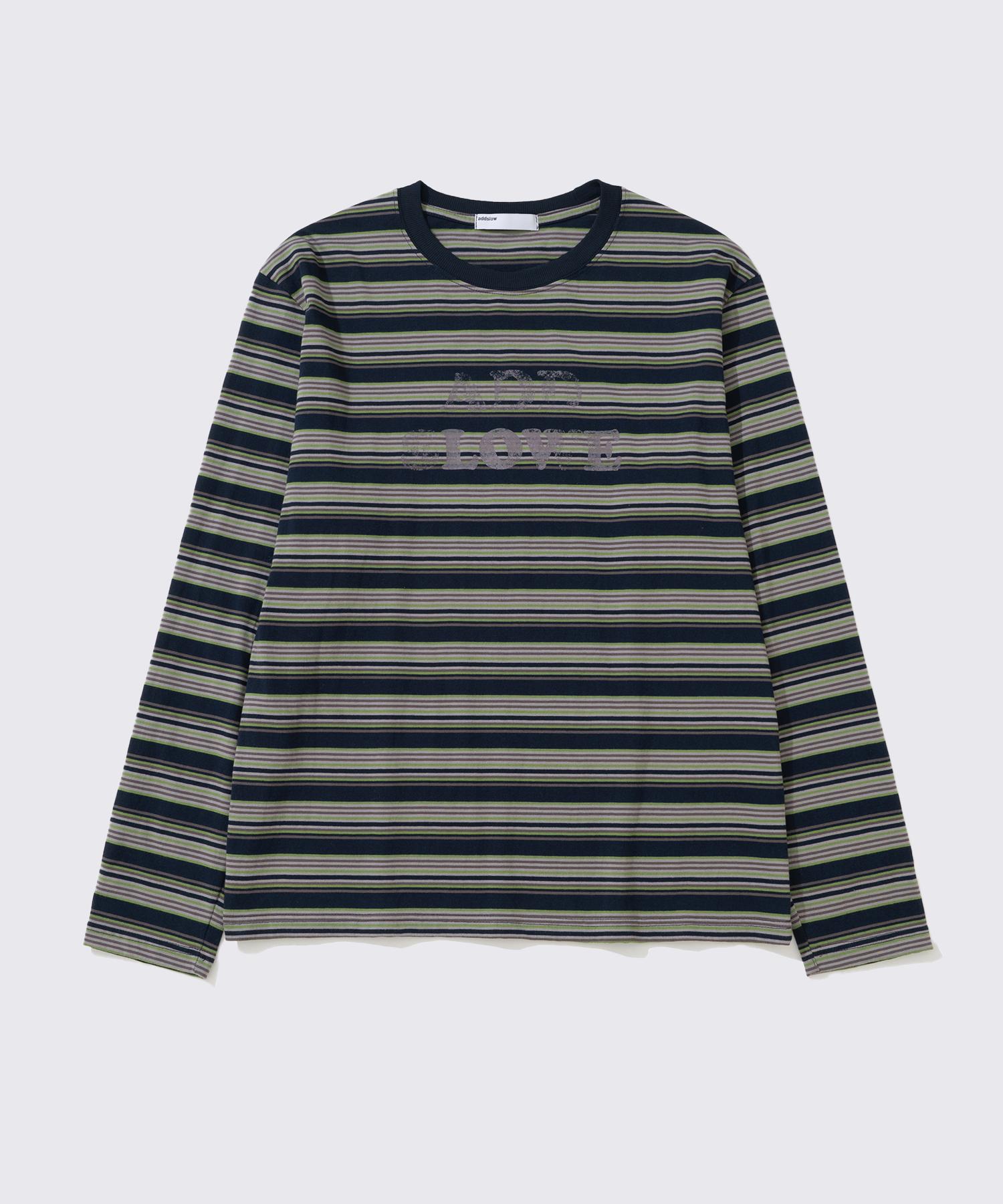 Add Slow Stripe Love Long Sleeve [Khaki] Khaki/0