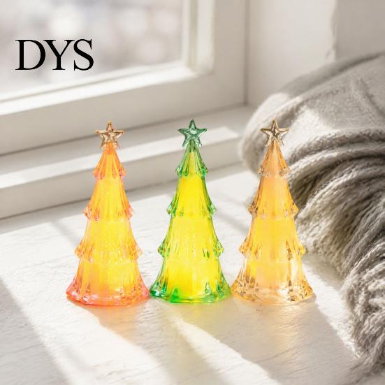 Modern Space Saving Lamp Christmas Tree Night Light, LED Decorative for Bedroom And Party Atmosphere Battery Operated Room Accent Lighting,