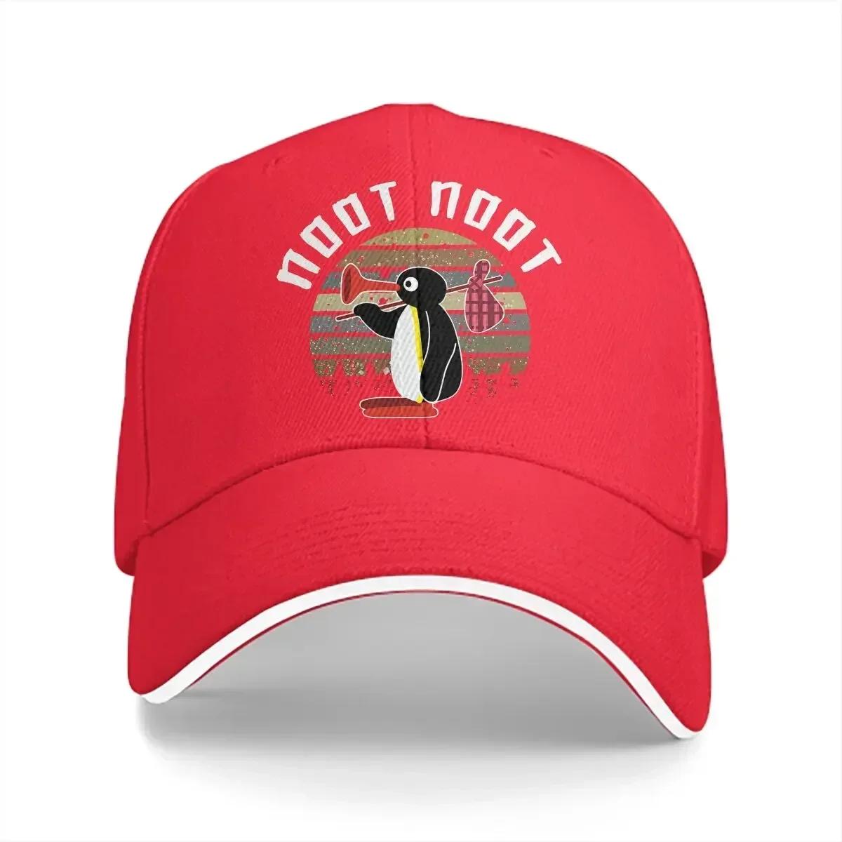 

Washed Unisex s Baseball Cap Penguin Noot Noot Sports Snapback Caps Dad Hat Pingu Penguin Anime Hats 56-58cm