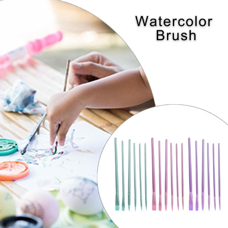 6 Stück Nylonborsten Pinsel Aquarellmalerei Pinsel für Gouache Acryl Öl Aquarellmalerei Künstler Pinsel