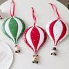 Iron Hot Air Balloon Ornament Red Green White Christmas Tree Accent  Christmas Tree