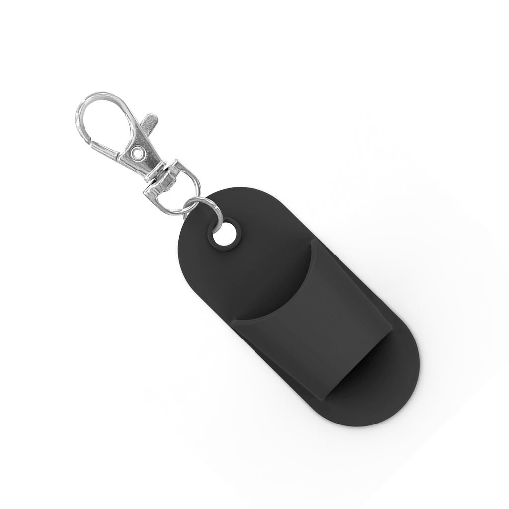 Multipurpose Reusable Silicone Lipstick Keychain Holder Gym Commute Accessory Women Portable Cosmetic Clip Case