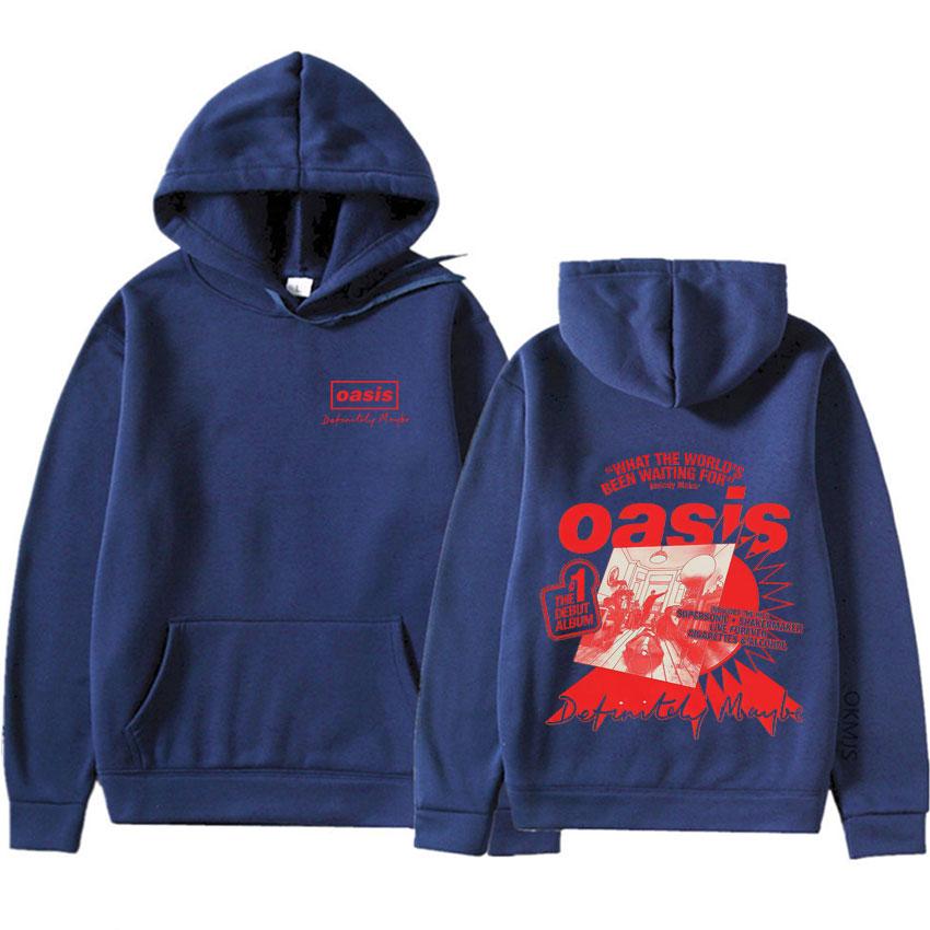 Oasis Punk Hoodie Loose Casual Pullover High Quality Y2k Clothes Pop Oversized Tracksuit Autumn Winter Sweatshirt Unisex