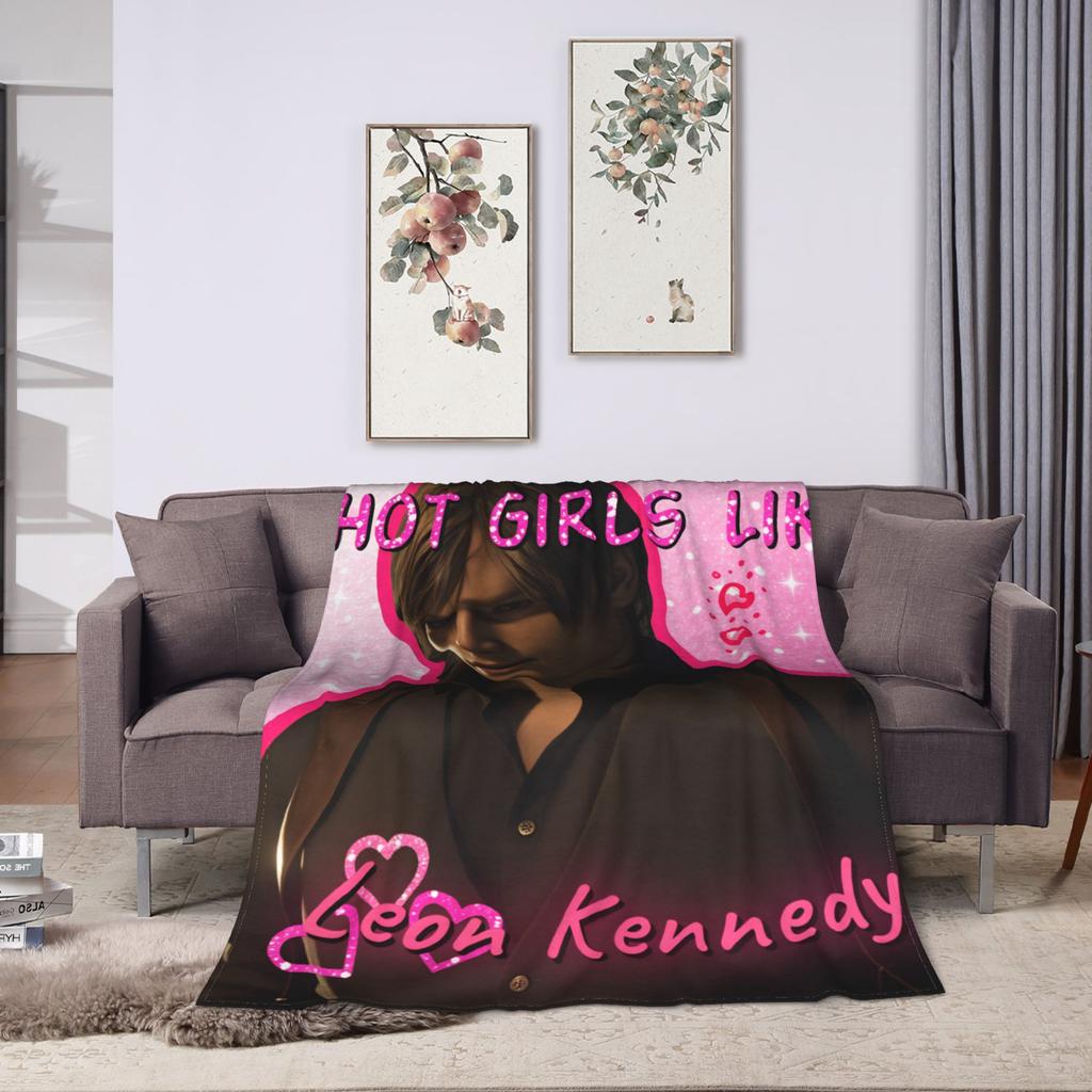 I  Leon Kennedy Blankets Residents Evils Soft Fluffy Plush Throw Blanket For Couch Chair Sofa Bed Flannel Bedspread Bed Cover