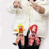 Durable Clown Puppet Portable Birthday Gift High Quality Pull Rope Doll  for Kids