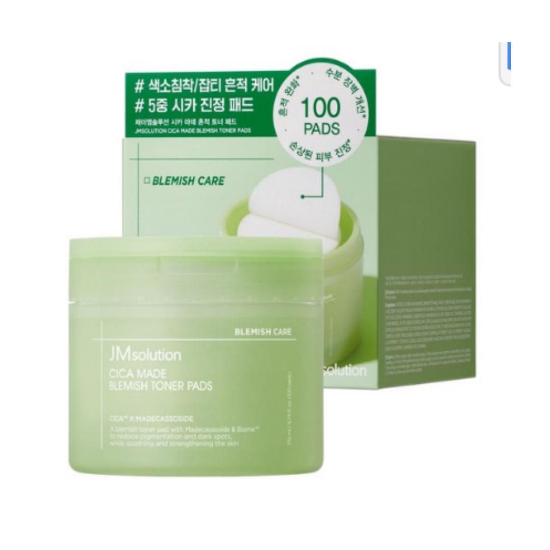 

JMsolution Cica Made Успокаивающие тонер-пэды от шрамов — 170 мл / 100 пэдов (1 блок)