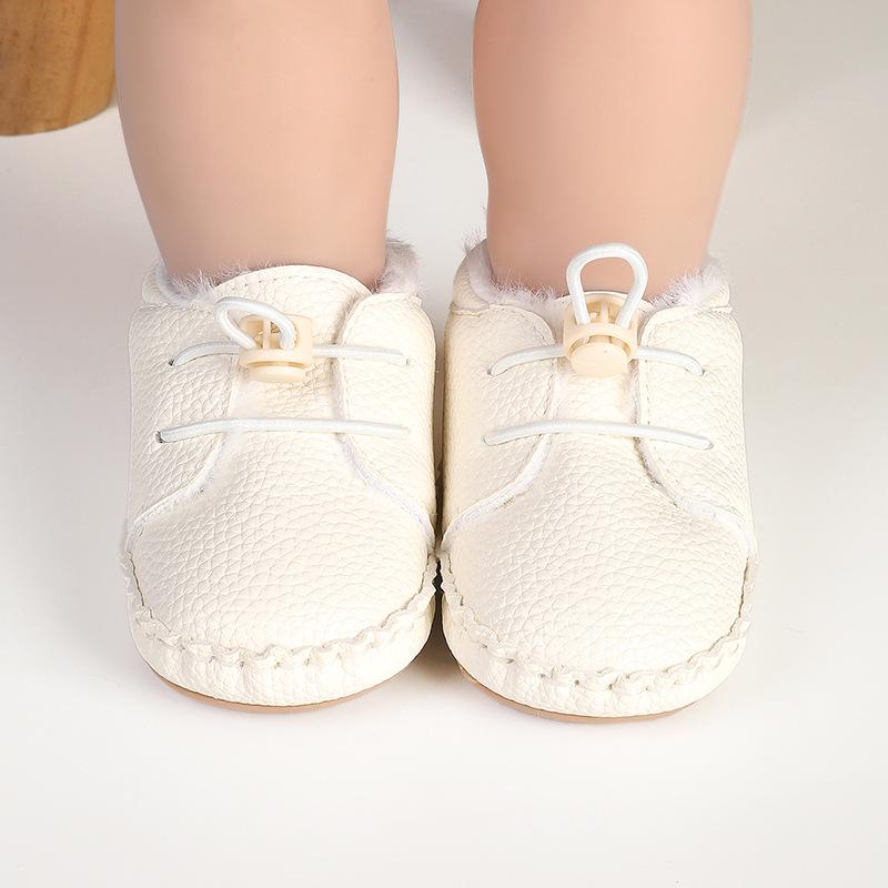 Winter Baby Boy Soft Sole Shoes: Thick Velvet, Warm, Anti-slip, Anti-fall Walking Sneakers (0-1 Year)