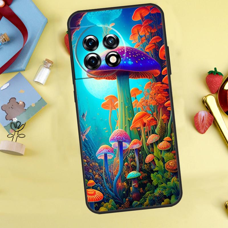 Weird Trippy Mushroom Case For OnePlus 12R 10R 13R 13T 15 13 12 11 10 9 10T 8T Nord CE 5 2 3 4 Lite N20 N30 Cover