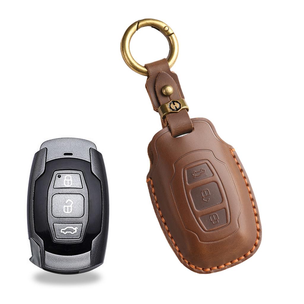 The Retro Key Cover Is Suitable For The Old Byd Pure Hand-Stitched Leather Key Protection Case Chain.
