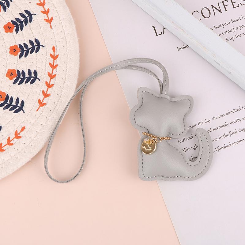 

Pu Leather Cat Pendant Keychain Cute Animal Keyring Women Bag Charm Handbag Hanging Decoration For Girl Gifts
