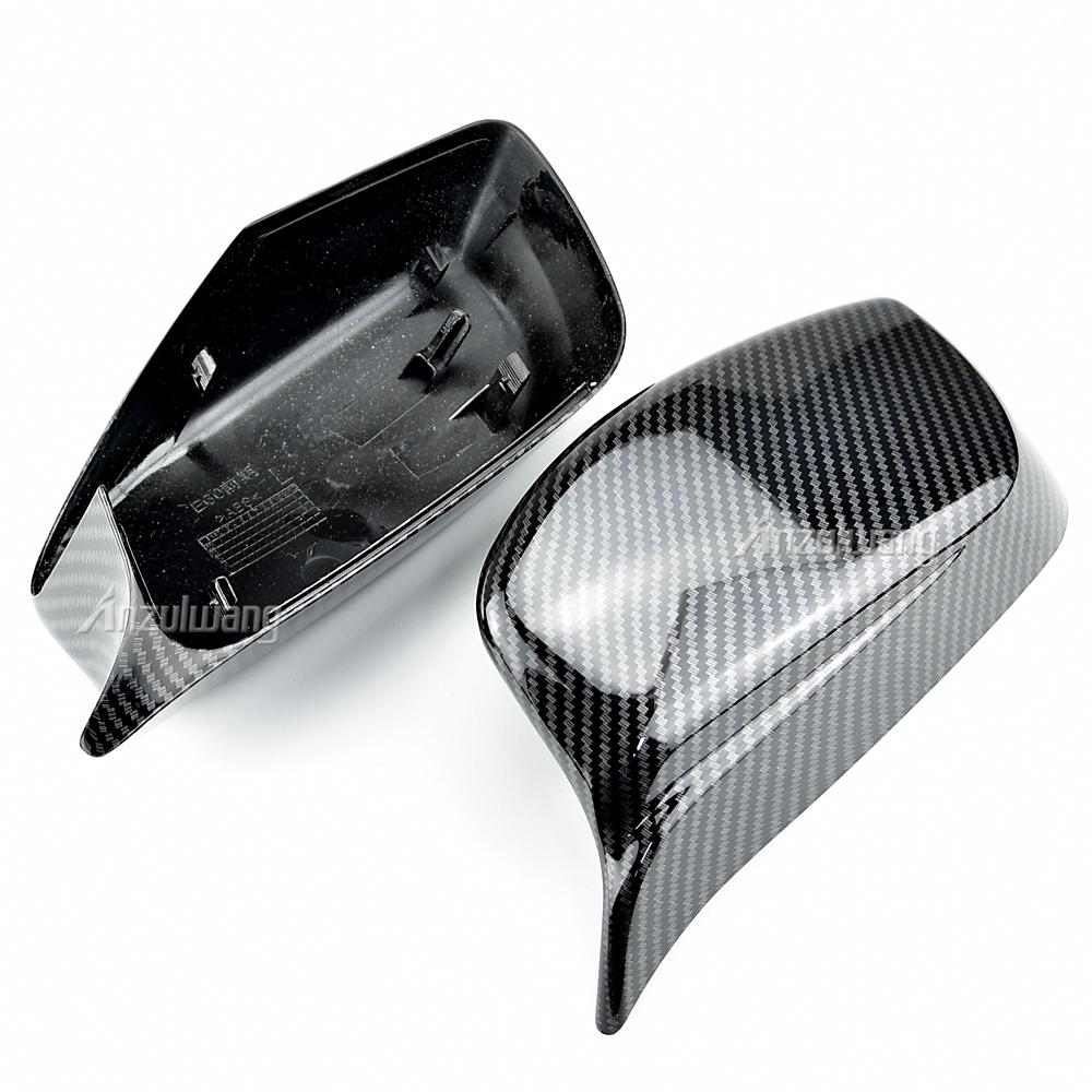 Rearview Mirror Cover Cap Carbon Fiber / Black for BMW 5 Series E60 E61 E63 E64 2004-2008 520i 525i 528i 528xi