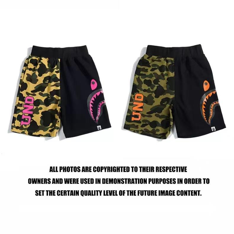 Pantaloncini Casual Bape Shark Camo da Uomo Estivi da Spiaggia Board Shorts a 5 Tasche Pantaloncini da Campo Streetwear