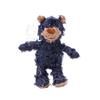 Dark Blue Frayed Bear Plush Squeaky Dog Toy – Durable Interactive Puppy Chew Toy