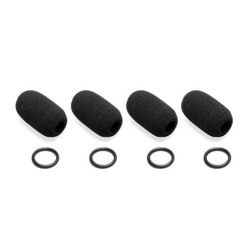 Voarmaks A20 Microphone Covers, 4-Pack Chubby Mic Foam Covers & 4 Silicone O-Rings for Bose A20, A30, and A10 Aviation Headsets with High-Density Spon