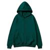 European & American Unisex Zip-Up Fleece Hoodie: Solid Color, Autumn/Winter Sportswear