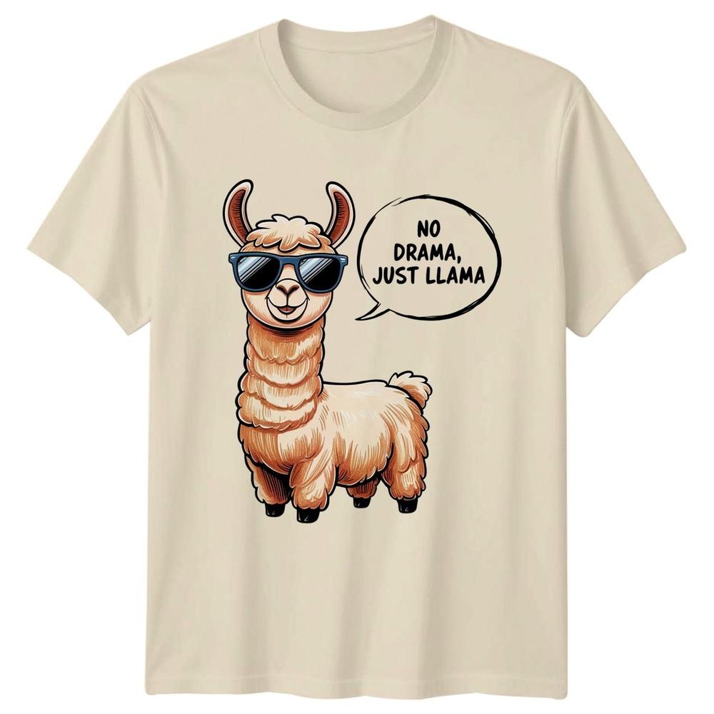 No Drama Just Llama TShirt Llama Animal Birthday Gift For Him And Her