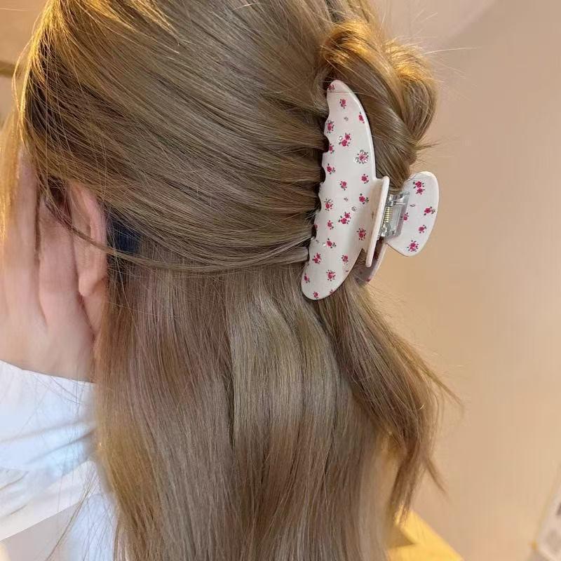 Koreanischer Eleganter Kürbisbogen Polka Dot Haarspange - Groß, Cremige Texturierte Hochsteckfrisur-Accessoire