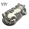 Easy to Clean Bedroom Rug Cozy Cat Shaped Floor Rug, Plush Cartoon Area Mat, Soft Whimsical Pet Themed Cover Crystal Velvet Decorative for Bedside And