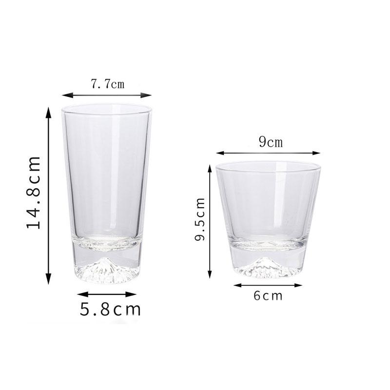 Christmas Gift High-end Milk Bubble Water Cups Japanese Style Fuji Mountain Glass Cup Heat-Resistant Tea Mug Bar Beverage Cup