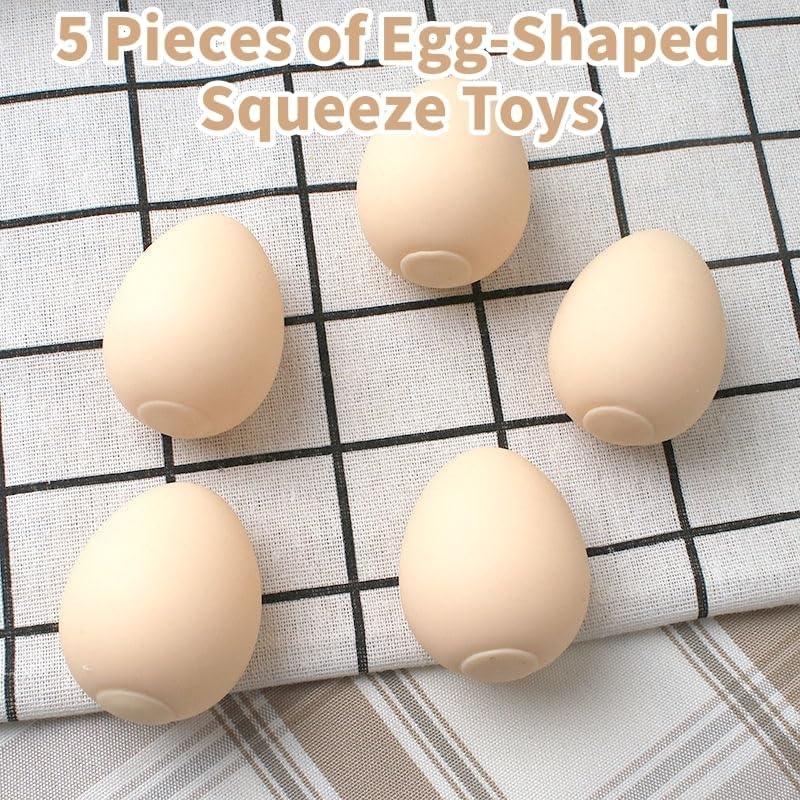 Egg Squishy,  Egg-Shaped Squishy Toys, Adorable Food Squishies for Stress Relief, Egg Squeeze Toys for Party Favors