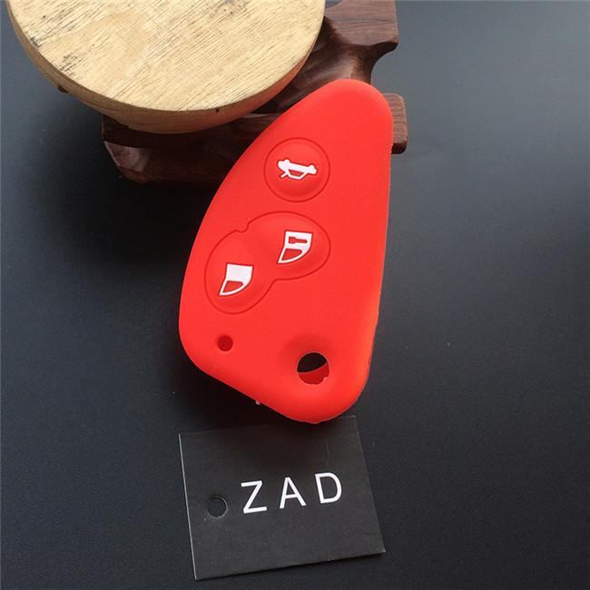 

ZAD Silicone Rubber car key cover case set holder for Alfa romeo 147 166 156 JTD TS GT flip folding key красный