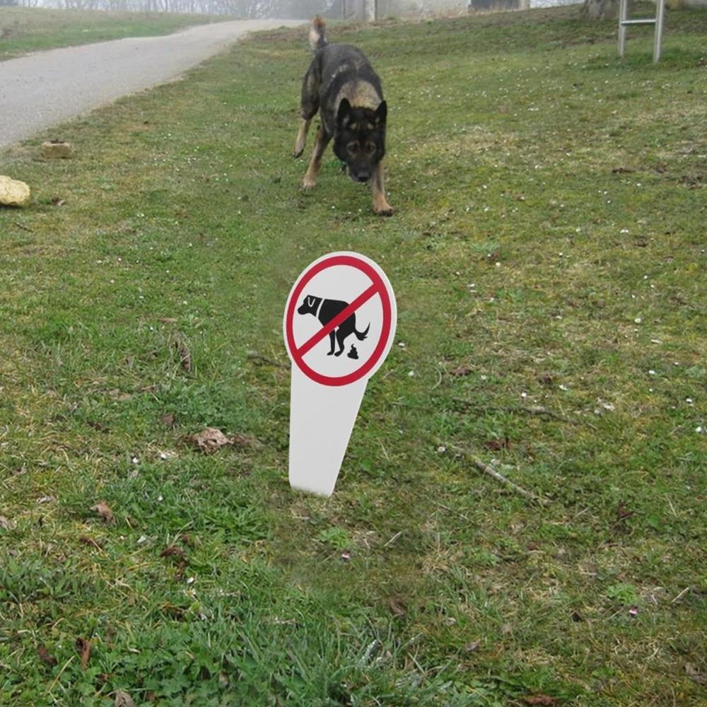Neues beidseitiges Hundekot-Verbotsschild Chevron-Brett Bemaltes Hundespaziergang-Warnschild Wetterfester Pfahlschild Hundestopp-Schild Park