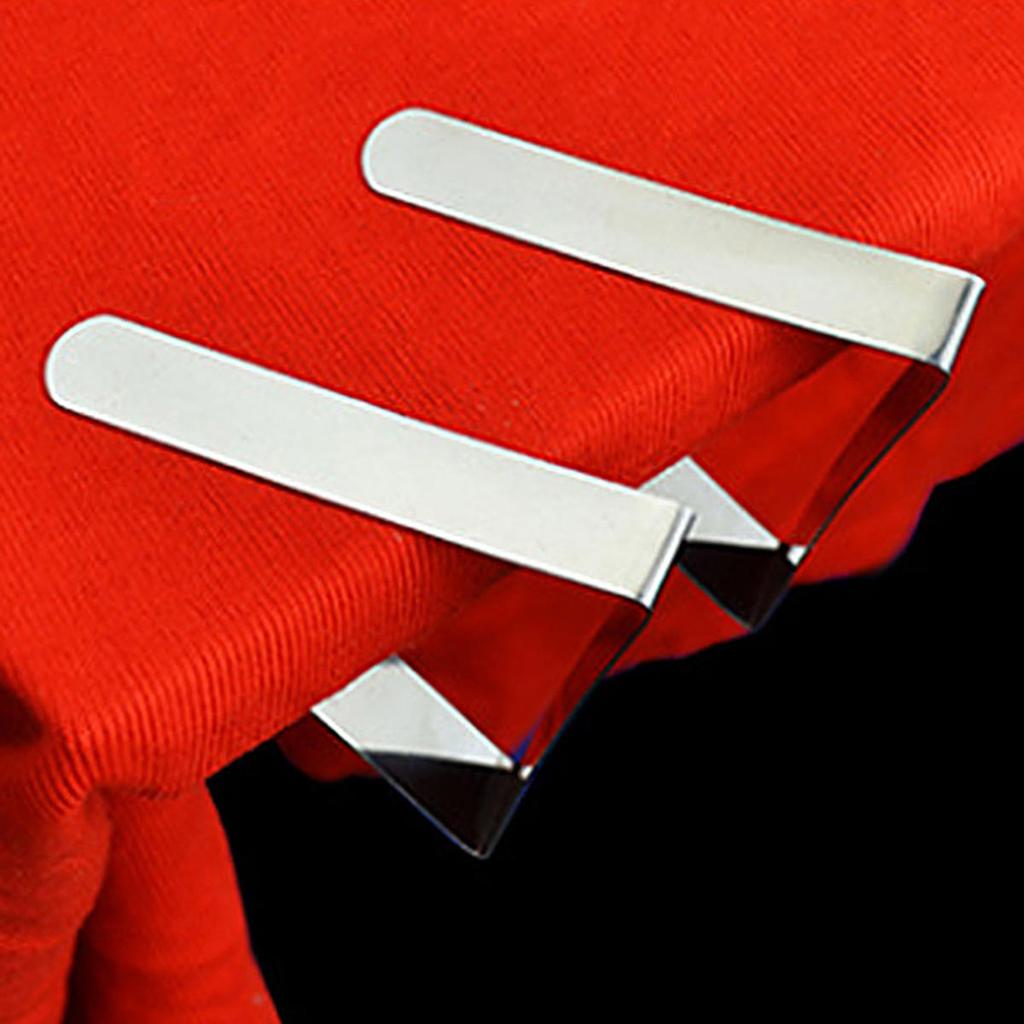 Stainless Steel Anti-Slip Tablecloth Clips Non-slip Tables Cover Securing Clamps  Wedding Camping Promenade Table Cover Clip