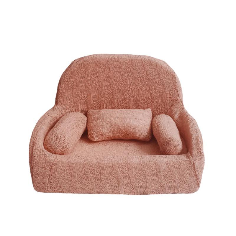 Mini Sofa Newborn Photography Props Chair Full Moon Baby Shooting Sofa Baby Taking Pictures Soft Small Seat Solid Color Sofa