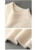 Men's 100% Pure Wool Half-High Collar Thick Cashmere Sweater - Autumn/Winter Loose Knit Pullover.
